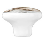 Keramik-Zug mit Porträt des goldenen Retrievers Keramikknauf (Seitenansicht)