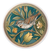 Keramik-Zugknopf Singammer Vogel Keramikknauf (Vorderseite)