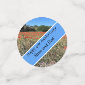 Keramik zum 41. Geburtstag Konfetti (Klein Vorderseite)