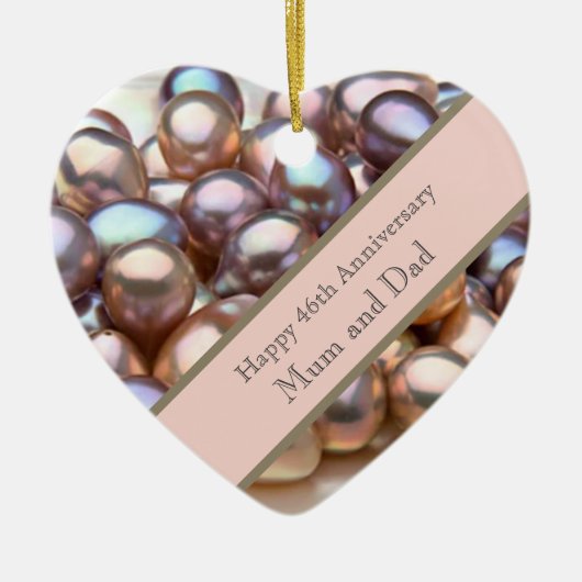 Keramik zum 46. Geburtstag Keramik Ornament (Vorne)