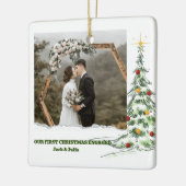 Keramik zum Verlobten Foto zum ersten Mal Weihnach Keramikornament (Links)