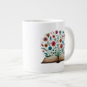 Keramik zur offenen Blume Jumbo-Tasse (Vorderseite Rechts)