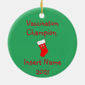 Keramik zur personalisierten Impfung Ornament (Hinten)