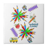 Keramik Zurück zur Schule Cool Fliese (Vorderseite)