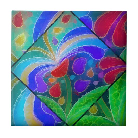 Keramikakzentfliese Fliese (Vorderseite)