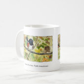Keramikbecher mit Fleckengrasmücken-Vogelmotiv Kaffeetasse (Vorderseite Links)