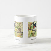 Keramikbecher mit Fleckengrasmücken-Vogelmotiv Kaffeetasse (Mittel)