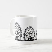 Keramikbecher mit Igel-Familiendesign Kaffeetasse (Vorderseite Links)