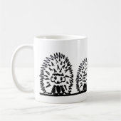 Keramikbecher mit Igel-Familiendesign Kaffeetasse (Links)