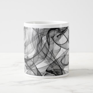 Keramikbecher Rauchlinien Schwarz Jumbo-Tasse