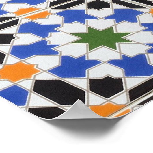 Keramiken aus Granada Poster (Ecke)