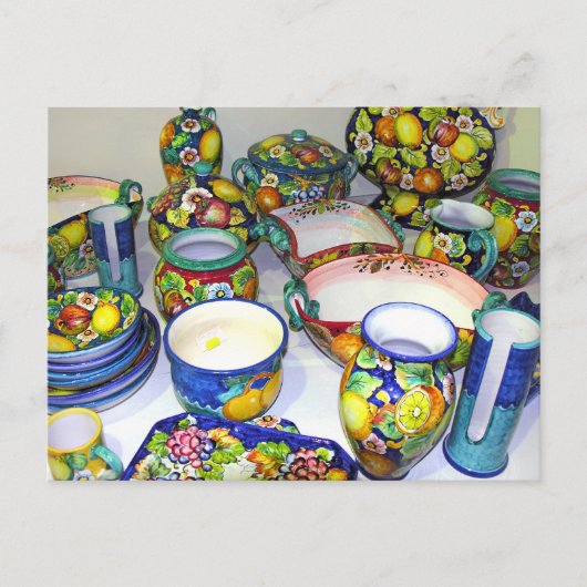 Keramiken aus Sorrento (Italien) Postkarte (Vorderseite)