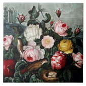 Keramiken der botanischen Rose Fliese (Vorderseite)