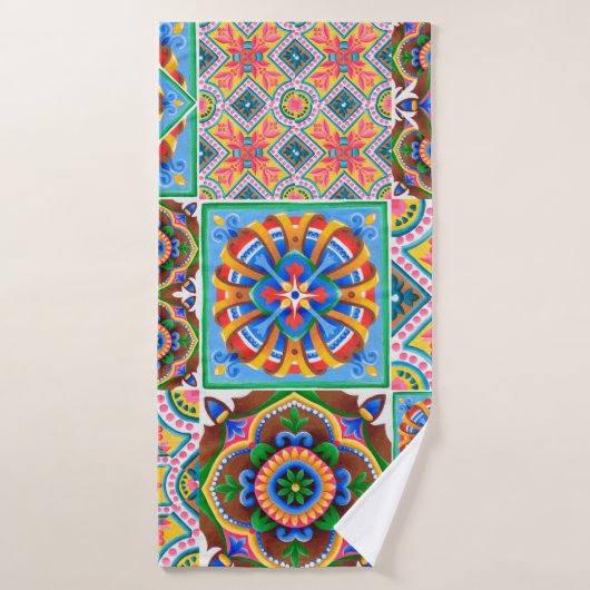 Keramiken, Majolika, Zierabstrakte, arabisch, a Badehandtuch (Badehandtuch)