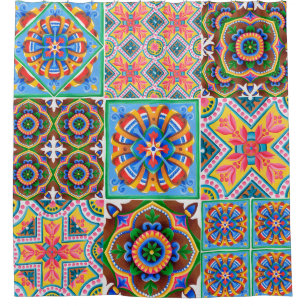 Keramiken, Majolika, Zierabstrakte, arabisch, a Duschvorhang