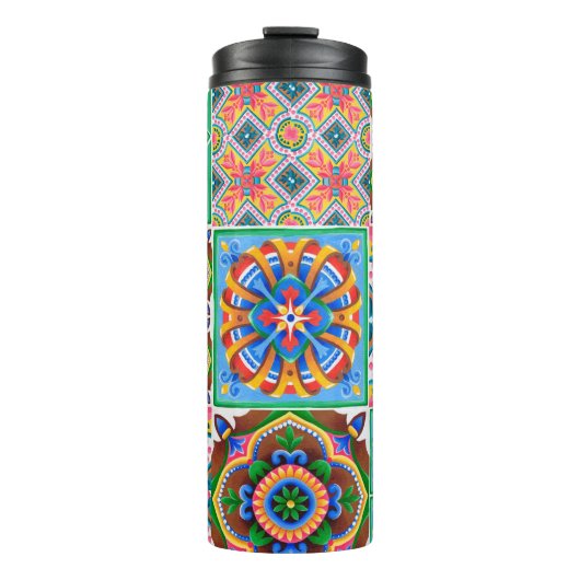 Keramiken, Majolika, Zierabstrakte, arabisch, a Thermosbecher (Vorderseite)