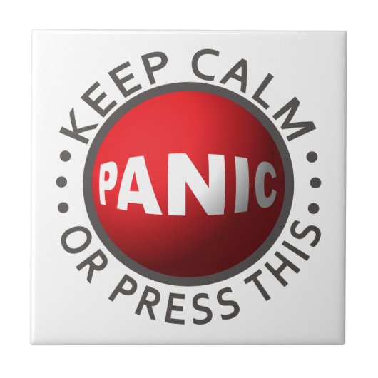 Keramiken mit Panic Button Fliese (Vorderseite)