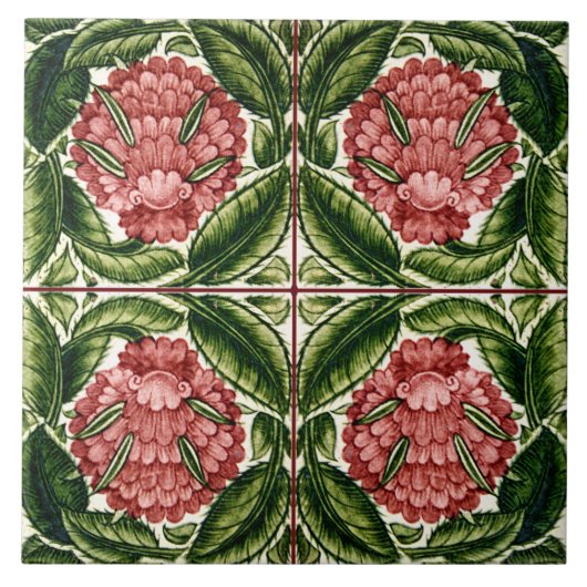 Keramiken Williams De Morgan Victorian Fliese (Vorderseite)