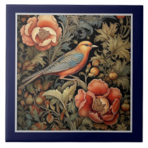 Keramikfliese - Art Nouveau-Vogelmuster