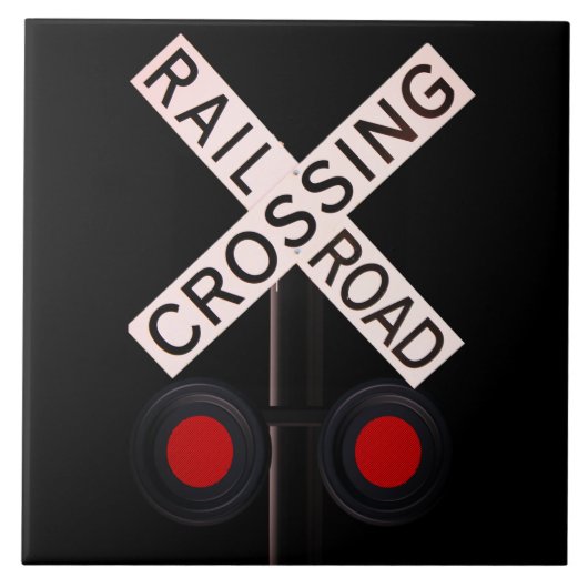 Keramikfliese Bahnübergang (Vorderseite)
