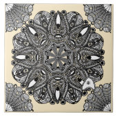 Keramikfliese Beige A "The Touch Of Infinity" (Vorderseite)