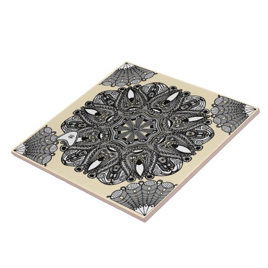 Keramikfliese Beige B "The Touch Of Infinity" (Seite)