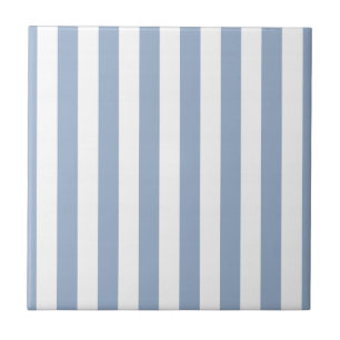 Keramikfliese Blau-Weiß gestreift
