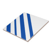 Keramikfliese Blau-Weiß gestreift (Seite)