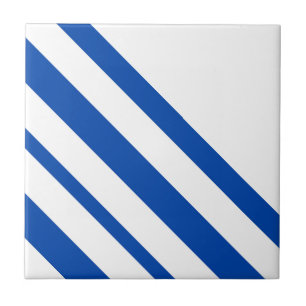 Keramikfliese Blau-Weiß gestreift