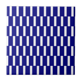 Keramikfliese Blau-Weiß gestreift