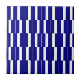 Keramikfliese Blau-Weiß gestreift