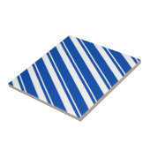 Keramikfliese Blau-Weiß gestreift (Seite)
