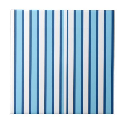 Keramikfliese Blau-Weiß gestreift (Vorderseite)