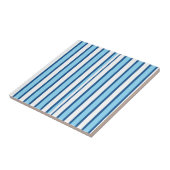 Keramikfliese Blau-Weiß gestreift (Seite)
