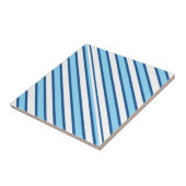 Keramikfliese Blau-Weiß gestreift (Seite)