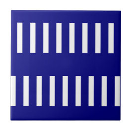 Keramikfliese Blau-Weiß gestreift