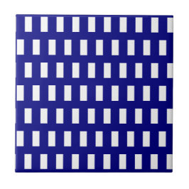 Keramikfliese Blau-Weiß gestreift kariert