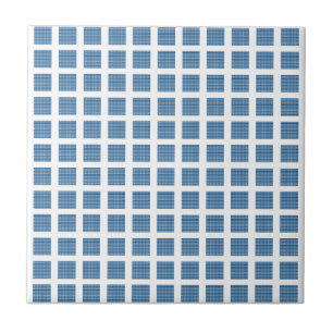 Keramikfliese Blaue Streifen Quadrat