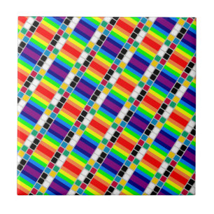 Keramikfliese Bunte Farben Quadratisch