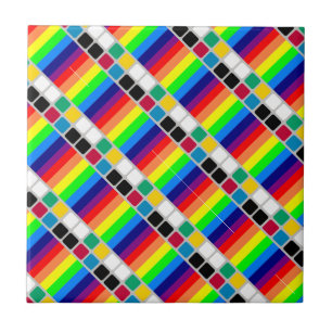 Keramikfliese Bunte Farben Quadratisch