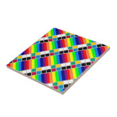 Keramikfliese Bunte Farben Streifen (Seite)