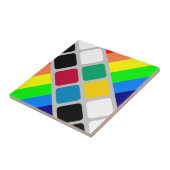 Keramikfliese Bunte Farben Streifen (Seite)