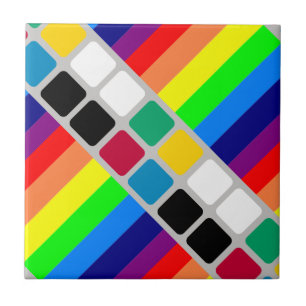 Keramikfliese Bunte Farben Streifen