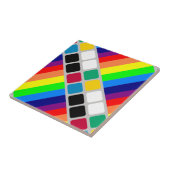Keramikfliese Bunte Farben Streifen (Seite)