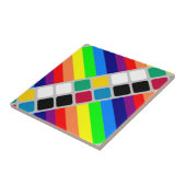 Keramikfliese Bunte Farben Streifen (Seite)