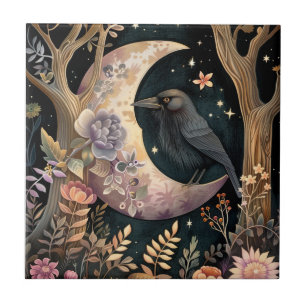 Keramikfliese Crow Moon
