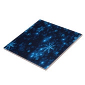 Keramikfliese Deep Blue & Bright Snowflakes (Seite)