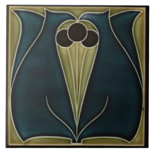 Keramikfliese - Fliese im Jugendstil-Design
