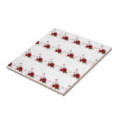 Keramikfliese Florale rote Rose (Seite)