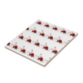 Keramikfliese Florale rote Rose (Seite)